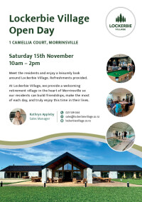 Lockerbie Village Open Day - Sat 15 Nov 10am-2pm