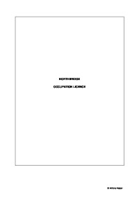Northbridge Occupation Licence