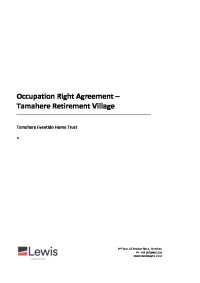 Occupation Right Agreement 2019