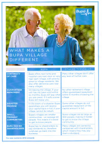 What makes a BUPA Village different?